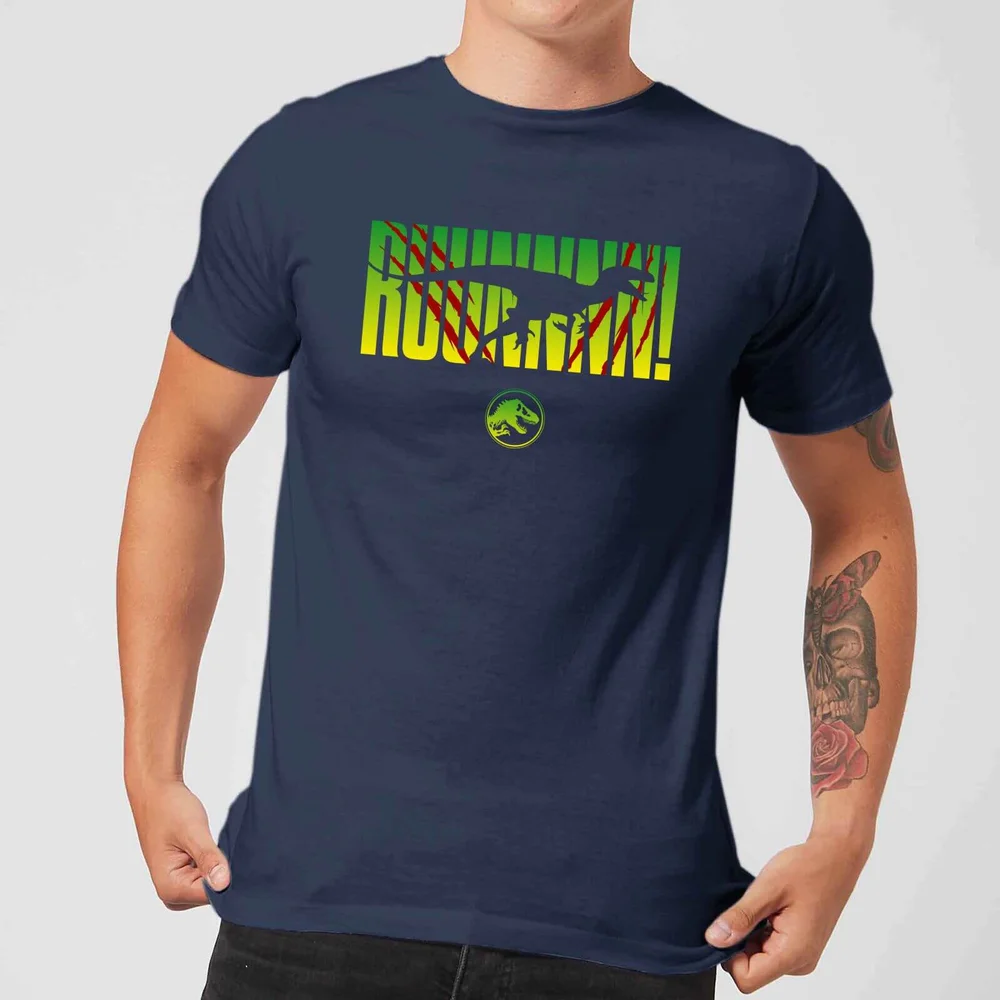 Jurassic Park Run! Men's T-Shirt - Navy - S Afbeelding 1