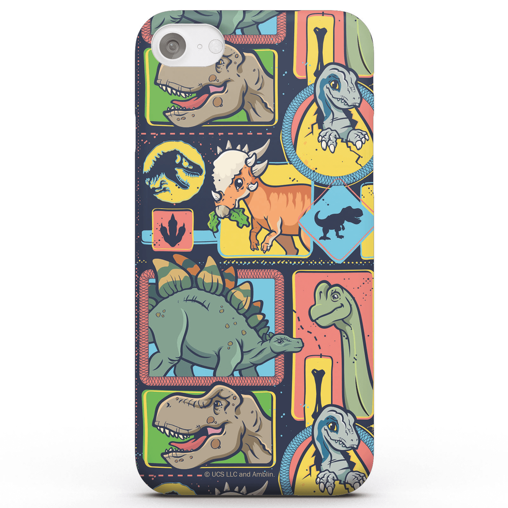 Jurassic Park Cute Dino Pattern Phone Case for iPhone and Android - iPhone 5/5s - Snap case - mat Afbeelding 1