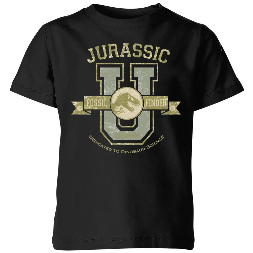 Jurassic Park Fossil Finder Kids' T-Shirt - Black - 98/104 (3-4 jaar) Afbeelding 1