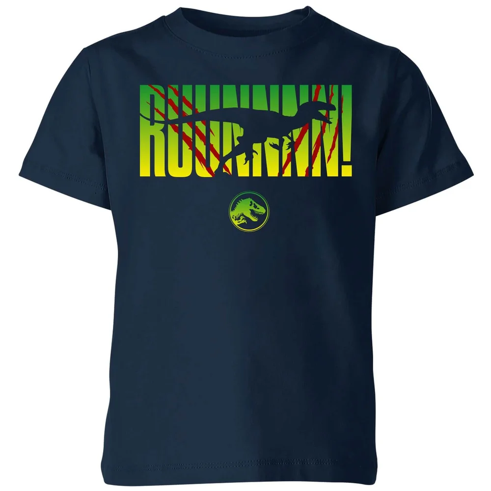 Jurassic Park Run! Kids' T-Shirt - Navy - 122/128 (7-8 jaar) Afbeelding 1