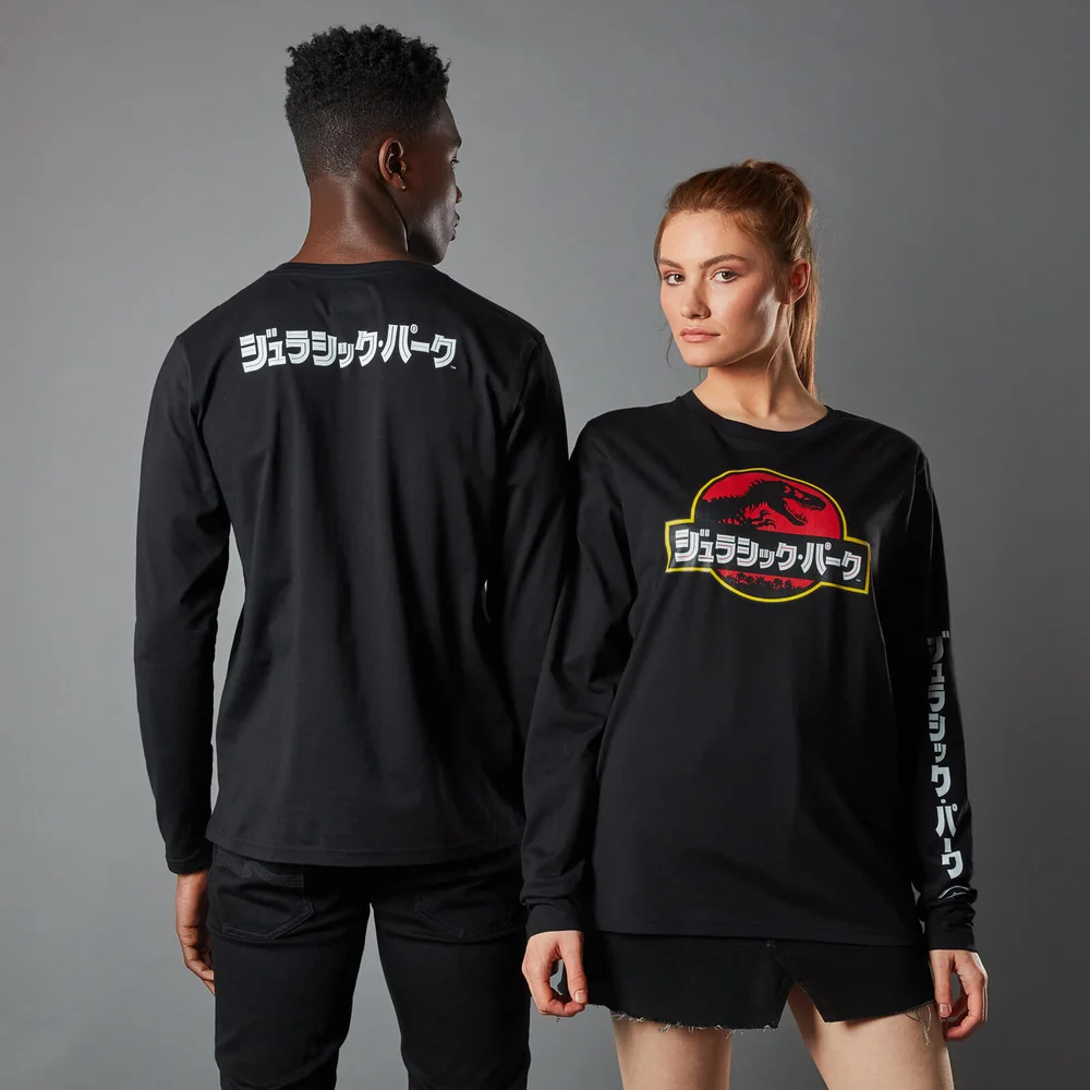Jurassic Park Primal Kanji Unisex Long Sleeved T-Shirt - Zwart - S Afbeelding 1