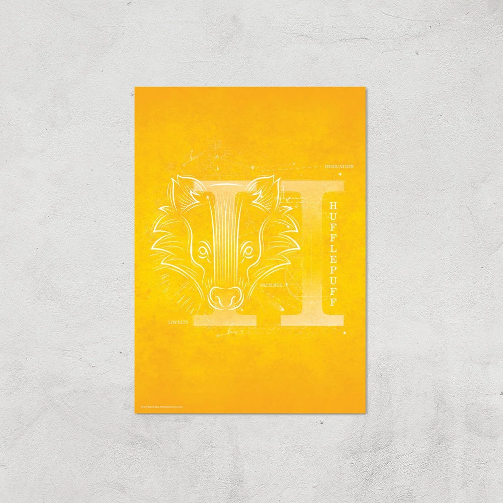 Harry Potter Hufflepuff Giclee Art Print - A4 - Print Only Afbeelding 1