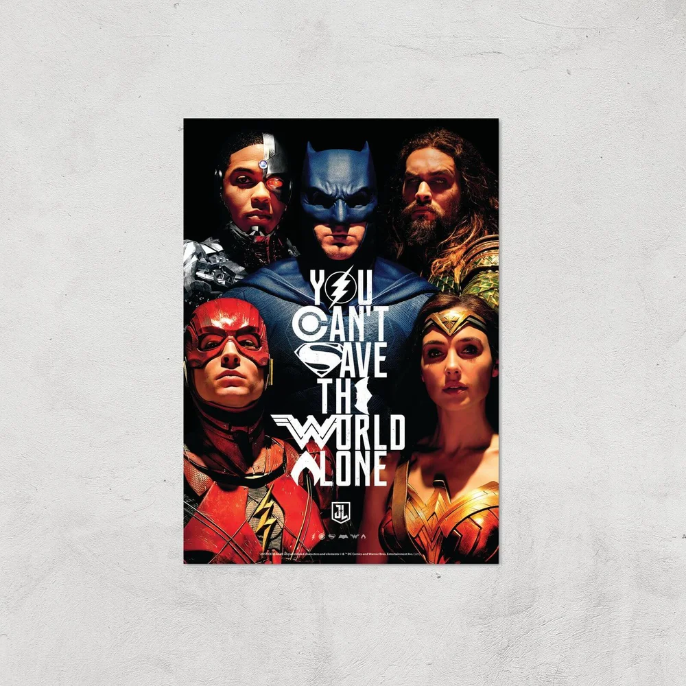 DC Justice League Giclee Art Print - A4 - Print Only Afbeelding 1