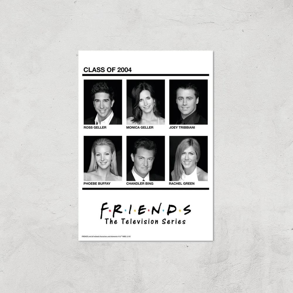 Friends Class Of 2004 Giclee Art Print - A4 - Print Only Afbeelding 1