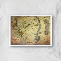 Lord Of The Rings Map Giclee Art Print