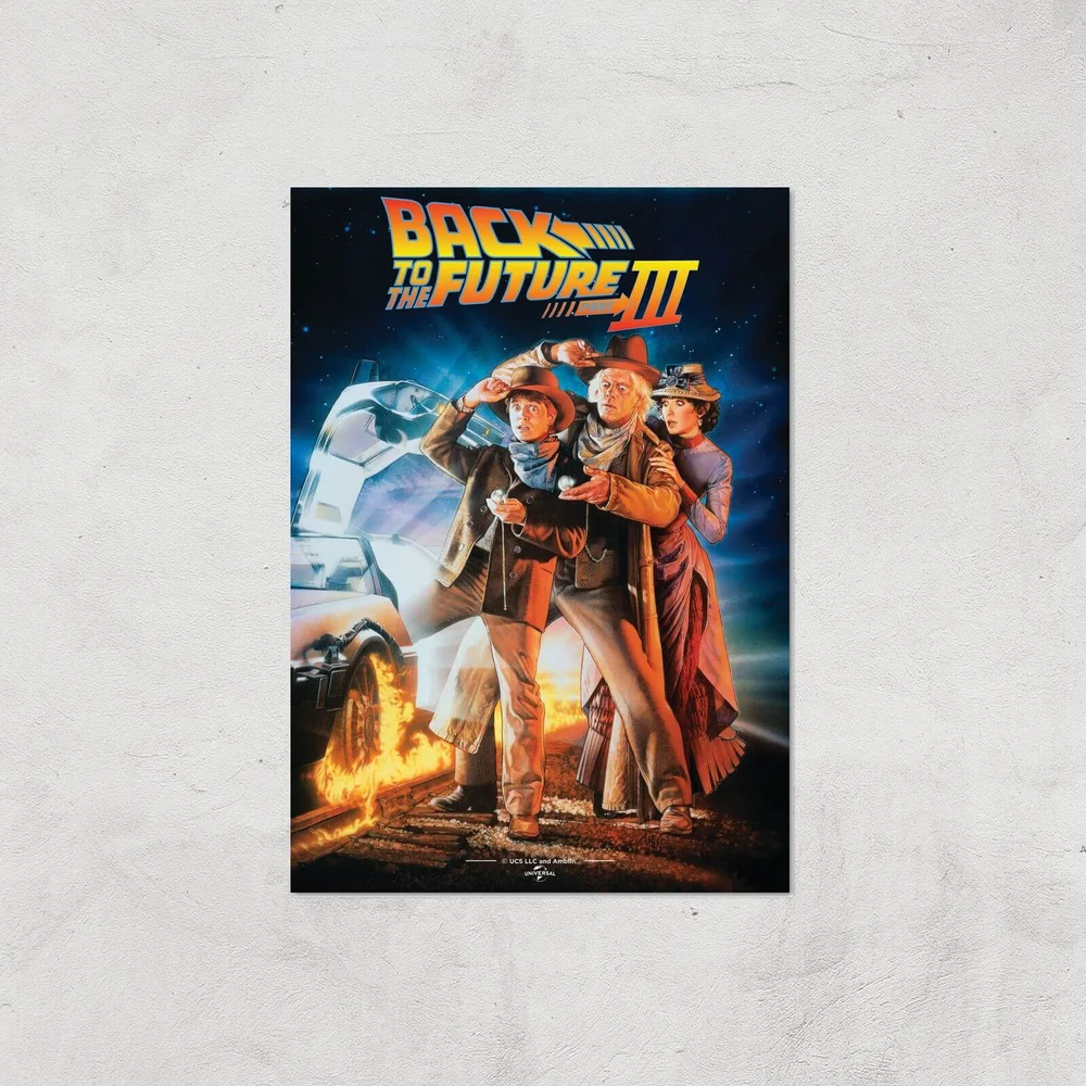 Back To The Future Part 3 Giclee Art Print - A4 - Print Only Afbeelding 1