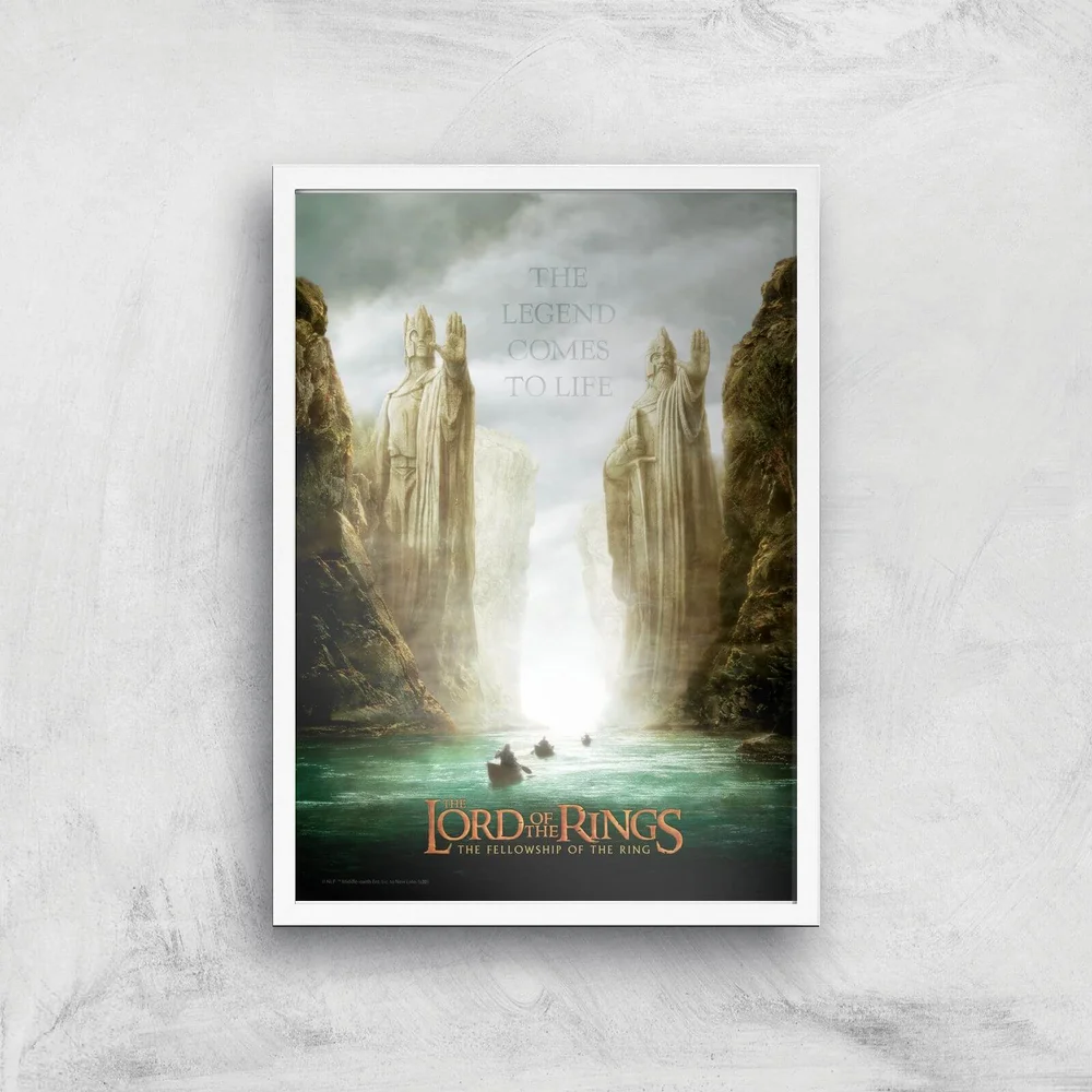 Lord Of The Rings: The Fellowship Of The Ring Giclee Art Print - A2 - White Frame Afbeelding 1