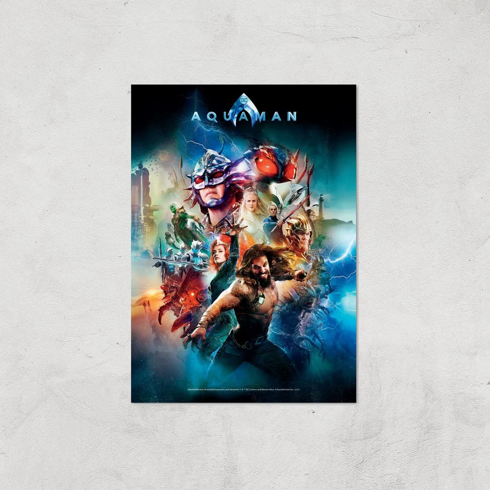 DC Aquaman Giclee Art Print - A4 - Print Only Afbeelding 1