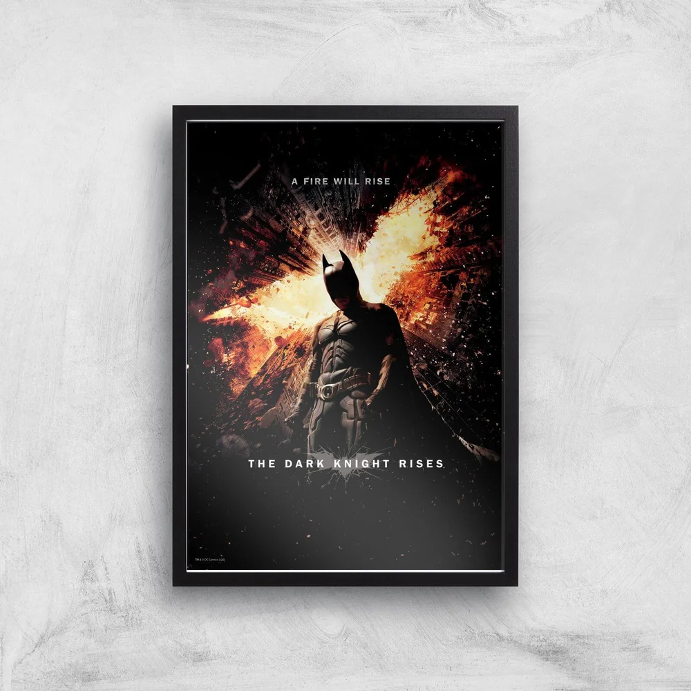 The Dark Knight Rises Giclee Art Print - A4 - Black Frame Afbeelding 1