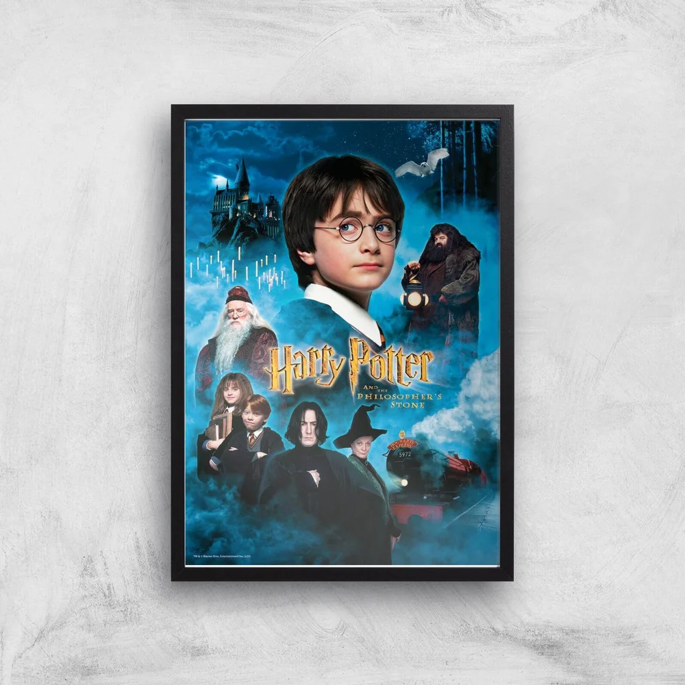 Harry Potter and the Philosopher's Stone Giclee Art Print - A3 - Black Frame Afbeelding 1