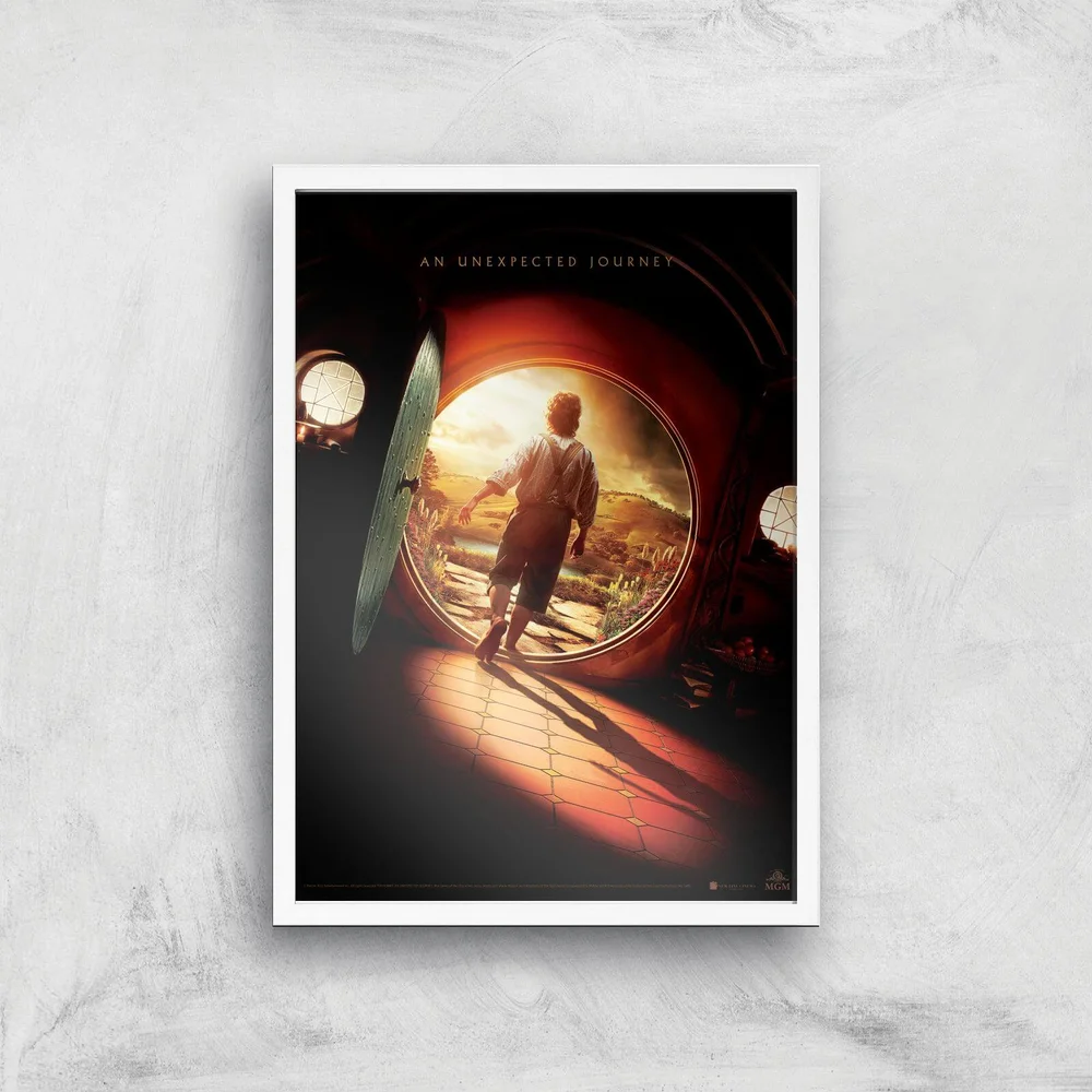 The Hobbit: An Unexpected Journey Giclee Art Print - A2 - White Frame Afbeelding 1