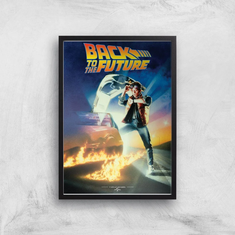 Back To The Future Part 1 Giclee Art Print - A3 - Black Frame Afbeelding 1