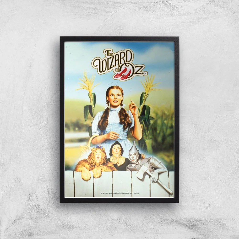The Wizard Of Oz Giclee Art Print - A4 - Black Frame Afbeelding 1