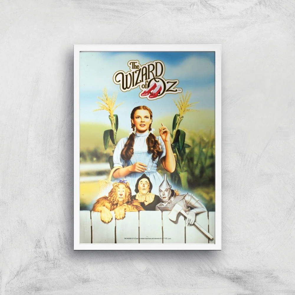 The Wizard Of Oz Giclee Art Print - A2 - White Frame Afbeelding 1