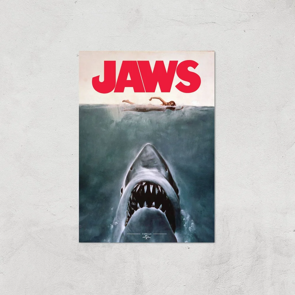 Jaws Giclee Art Print - A4 - Print Only Afbeelding 1