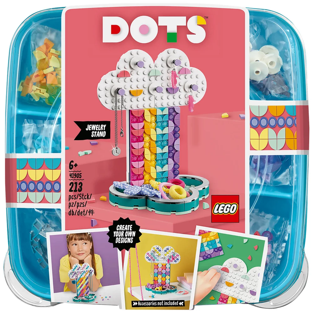 DOTS: Rainbow Jewellery Stand DIY Craft Set by LEGO (41905) Afbeelding 1