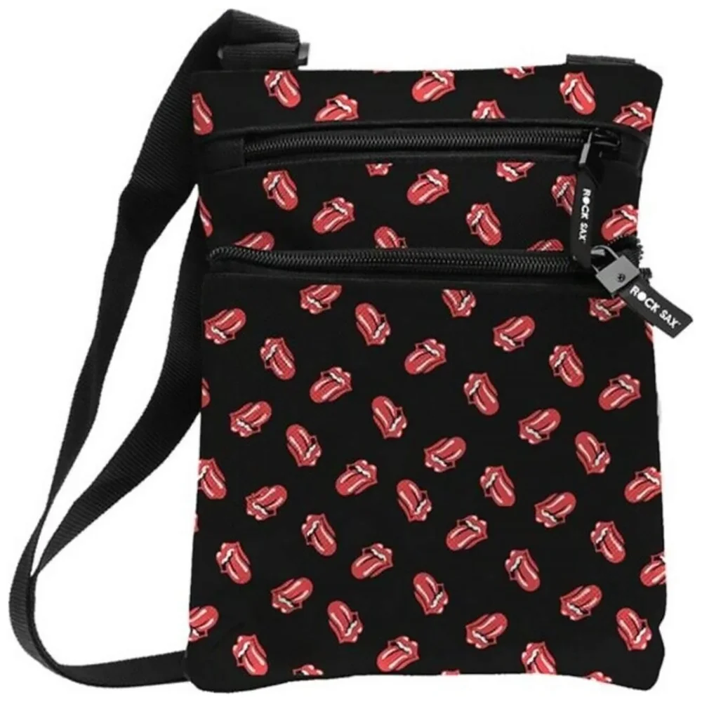Rocksax The Rolling Stones Classic All-Over Tongue Shoulder Bag Afbeelding 1