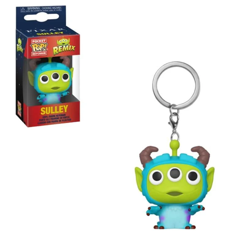 Disney Pixar Alien als Sulley Pop! Sleutelhanger Afbeelding 1