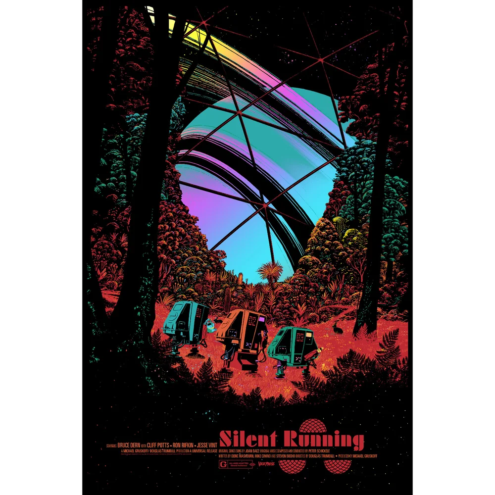 Silent Running Foil Variant Screenprint Art by Raid71 Afbeelding 1