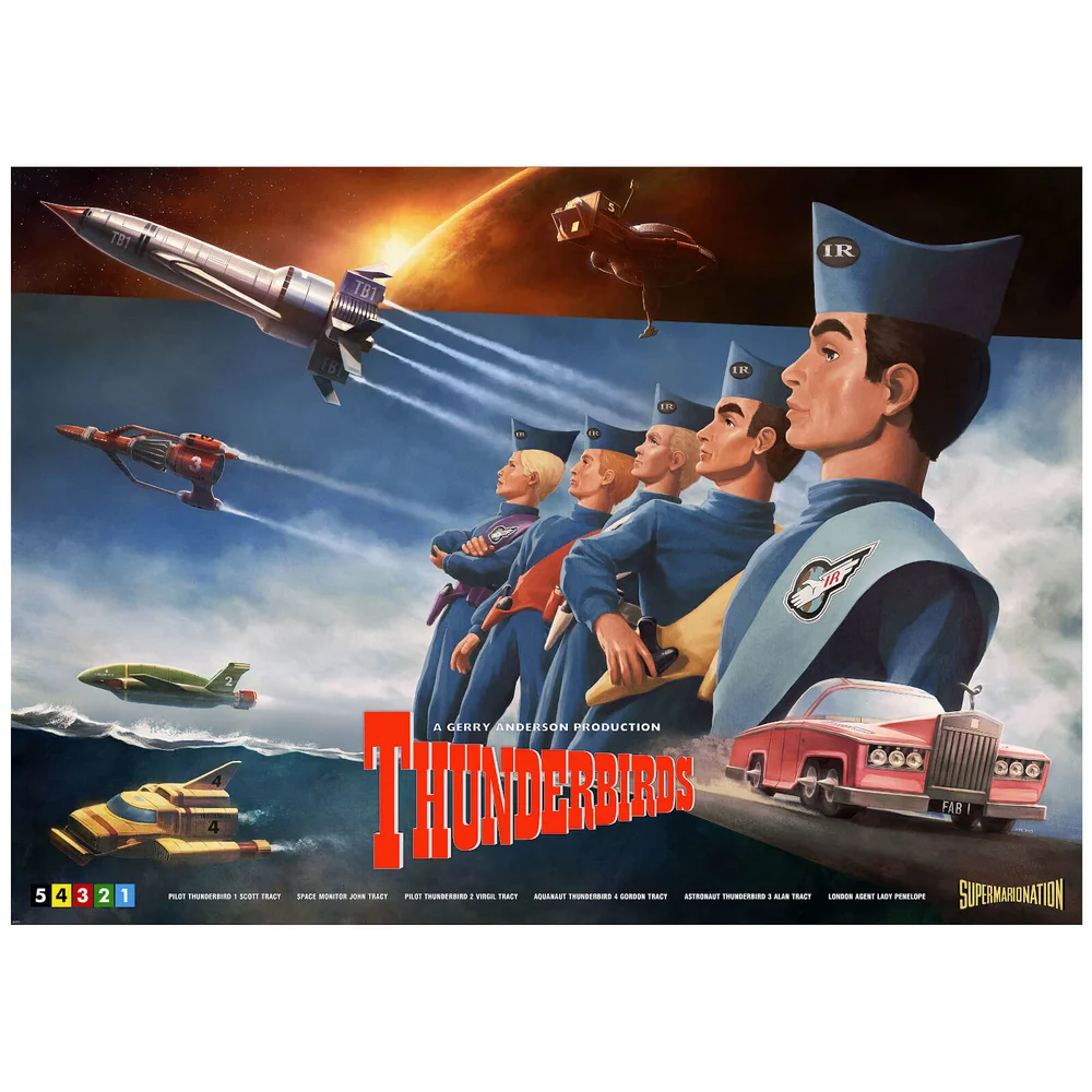 Thunderbirds Litho door Henrik Sahlstrom Afbeelding 1