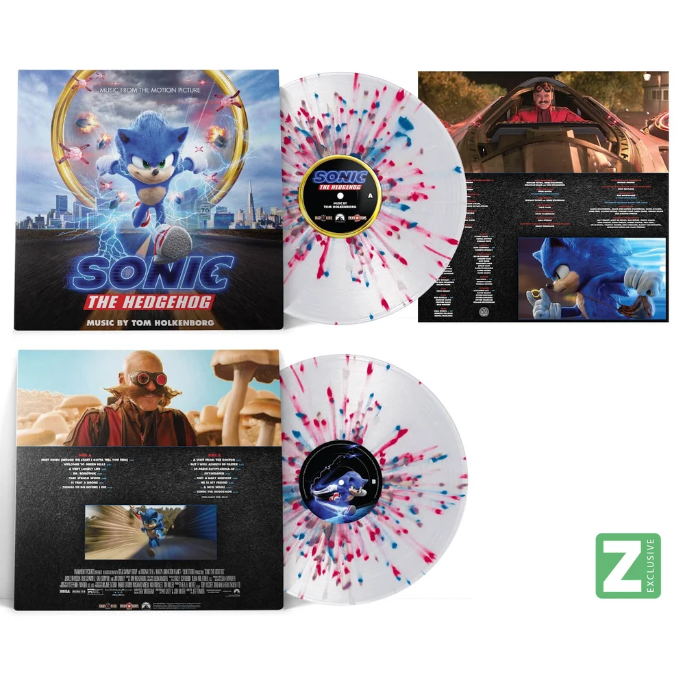 Enjoy The Ride - Sonic The Hedgehog (Music From The Motion Picture) Vinyl - (Zavvi Exclusive Red and Blue Splatter) Afbeelding 1