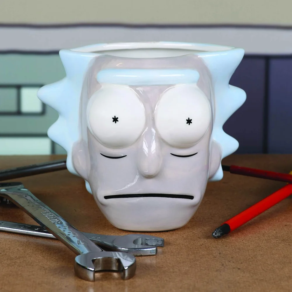 Rick and Morty Rick's Hoofd 3D Gebeeldhouwde Mok Afbeelding 1