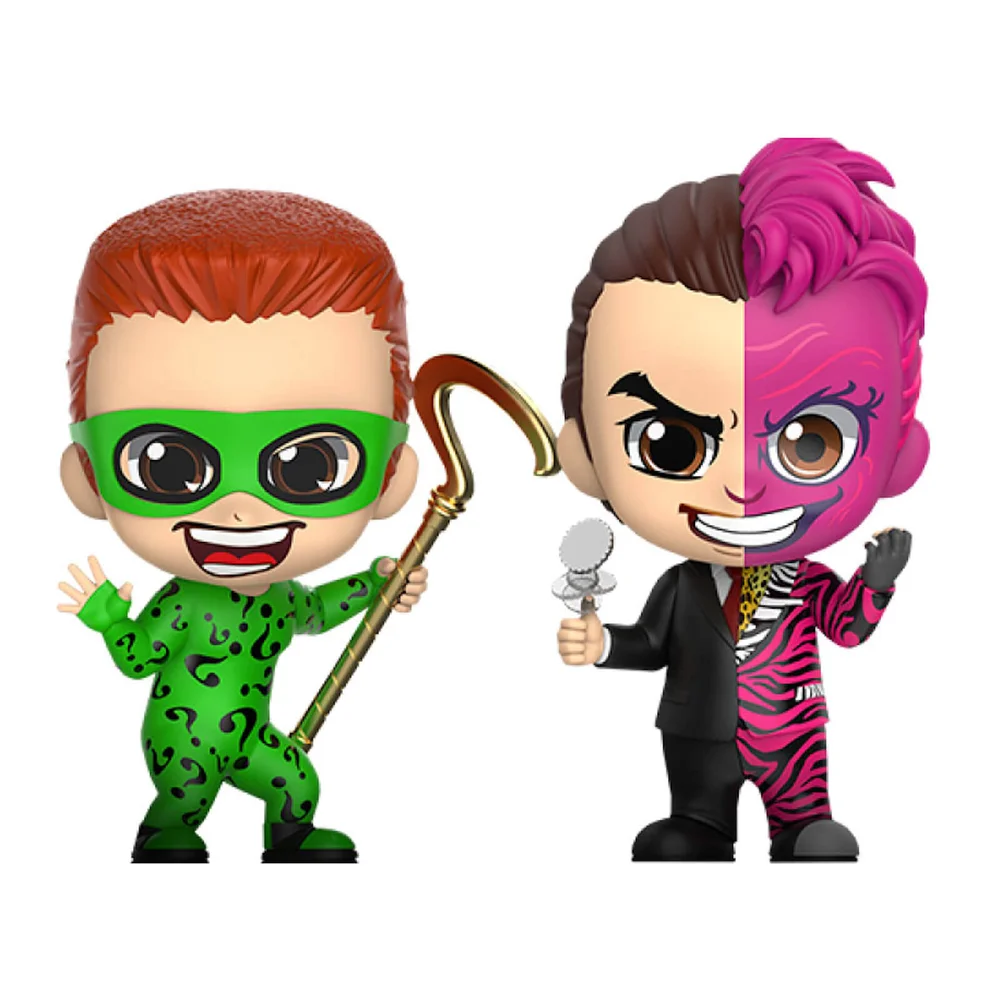 Hot Toys Batman Forever Cosbaby Minifiguren 2-Pack The Riddler & Two-Face 11 cm Afbeelding 1
