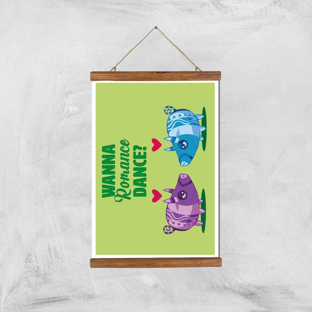 Viva Piñata Wanna Romance Dance Pig Art Print Giclee Art Print - A3 - Wooden Hanger Afbeelding 1
