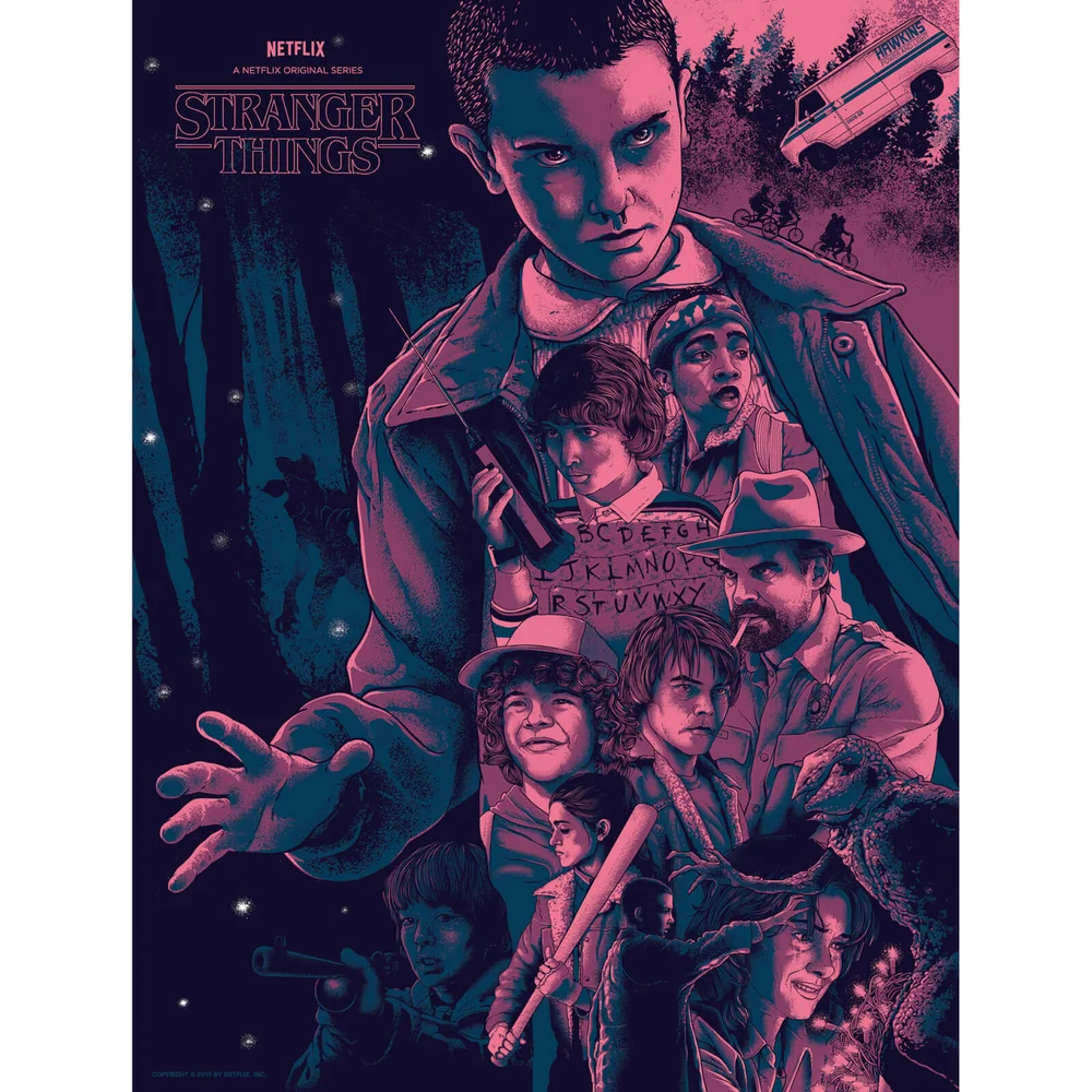 Stranger Things Screenprint Art by Nos4a2 Afbeelding 1