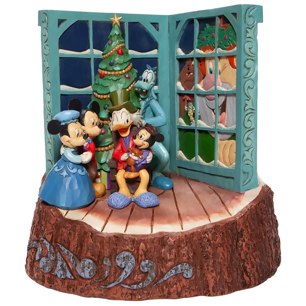Disney Traditions Carved by Heart Mickey Mouse Christmas Carol Figurine 20cm Afbeelding 1