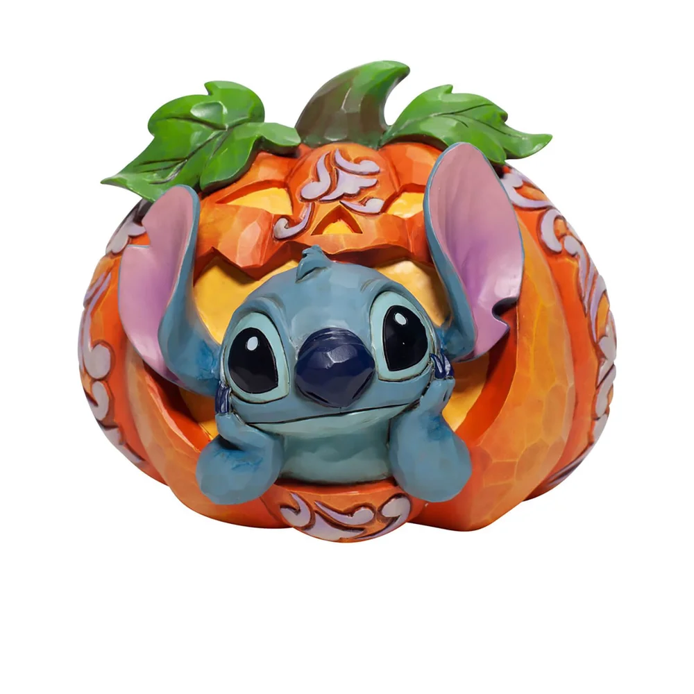 Disney Tradities Stitch in Jack-O-Lantern Beeldje 10 cm Afbeelding 1