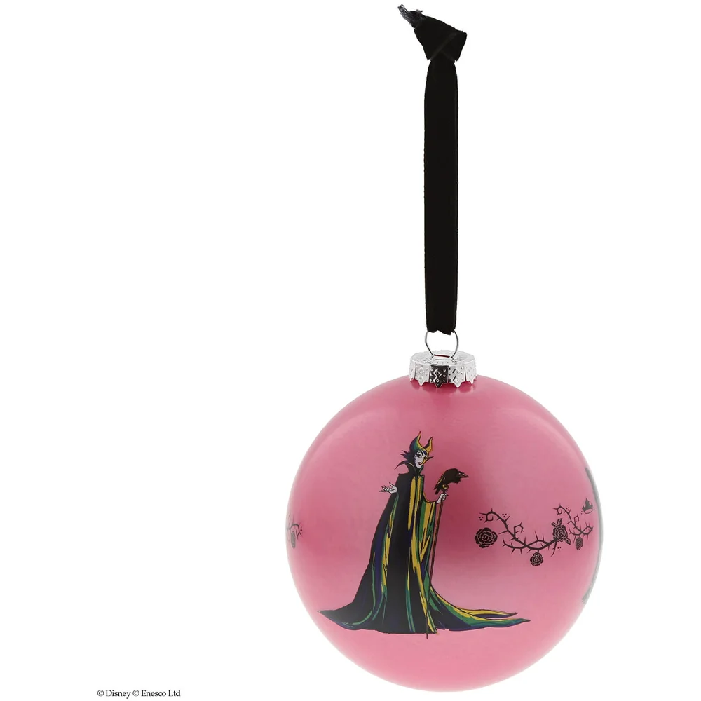 Betoverende Disney collectie Een bos van doornen (Maleficent kerstbal) 10 cm Afbeelding 1