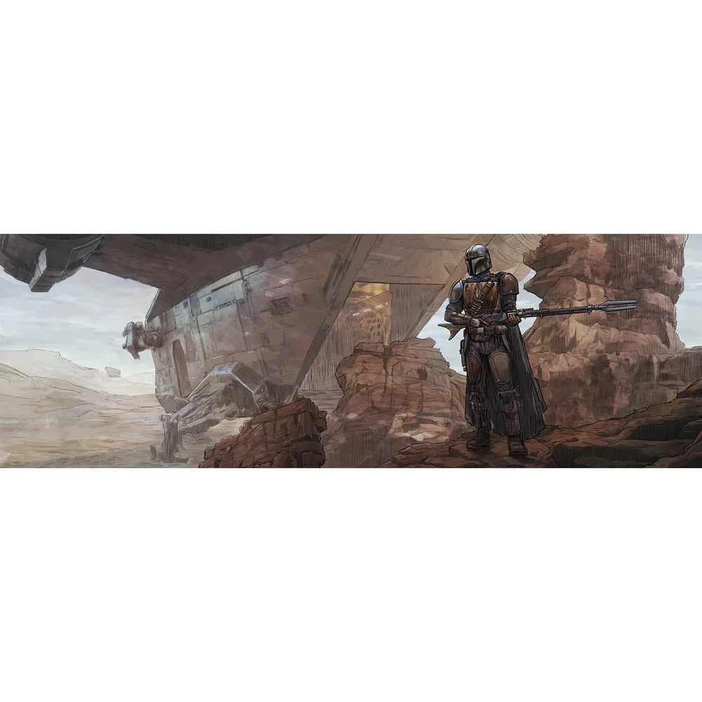 Star Wars The Mandalorian "Best in the Parsec" Lithograph by Brent Woodside Afbeelding 1