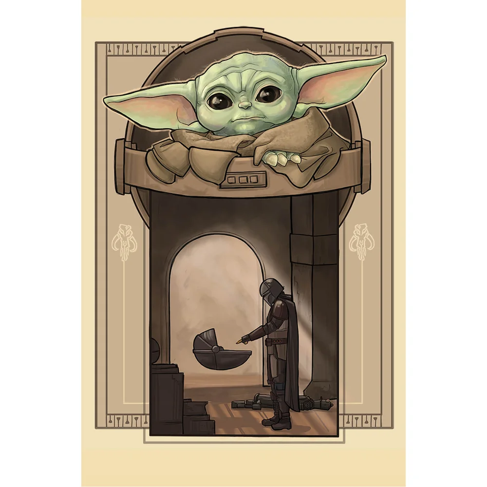 Star Wars The Mandalorian "First Sight" Litho door Karen Hallion Afbeelding 1