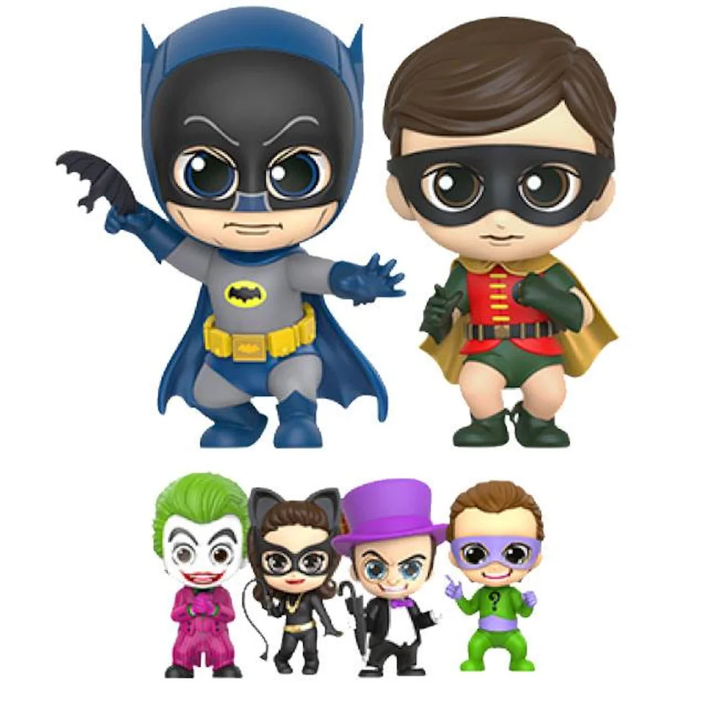 Hot Toys DC Comics Batman 1966 Cosbaby Mini Figure Box Set Batman, Robin and Villains 11 cm Afbeelding 1