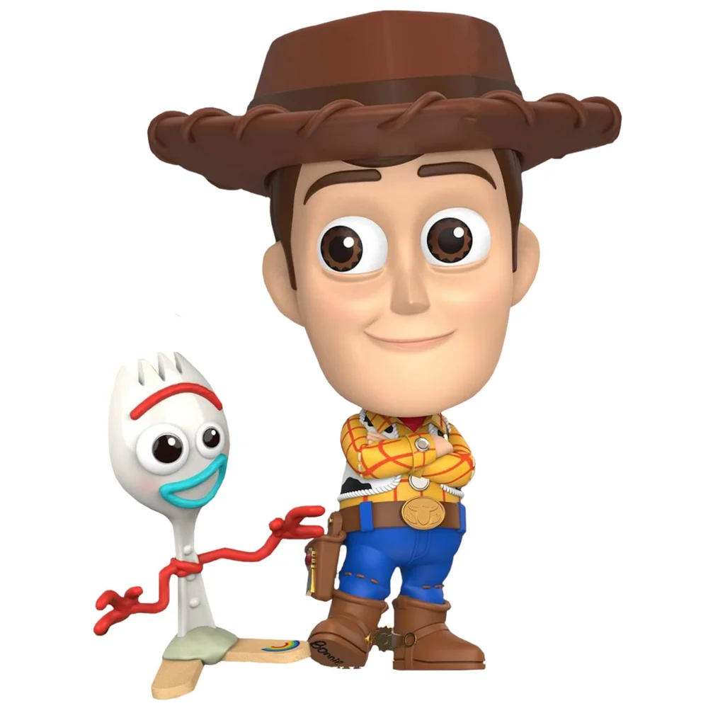 Hot Toys Toy Story 4 Cosbaby Woody en Forky - Maat S (Set van 2) Afbeelding 1