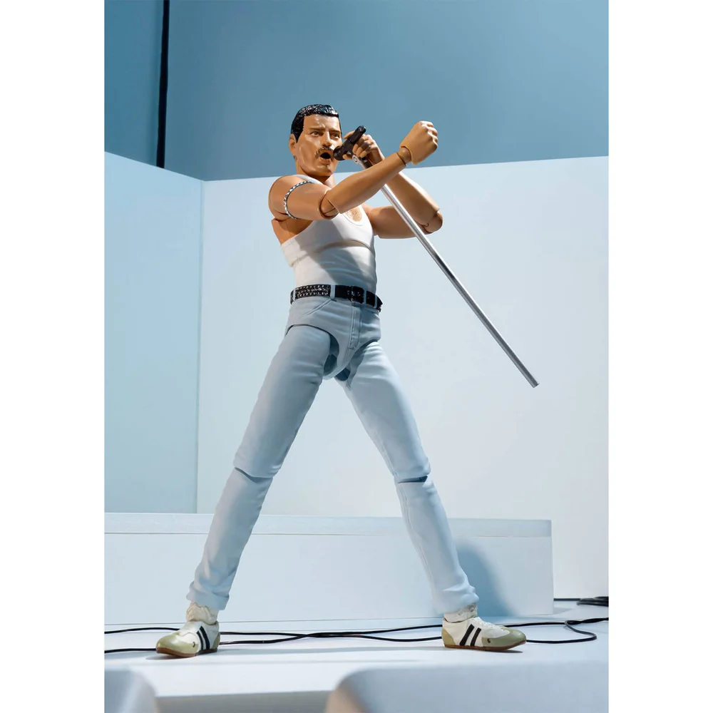 Bandai Tamashii Nations Freddie Mercury S.H. Figuarts Action Figure Live Aid Ver. 15 cm Afbeelding 1
