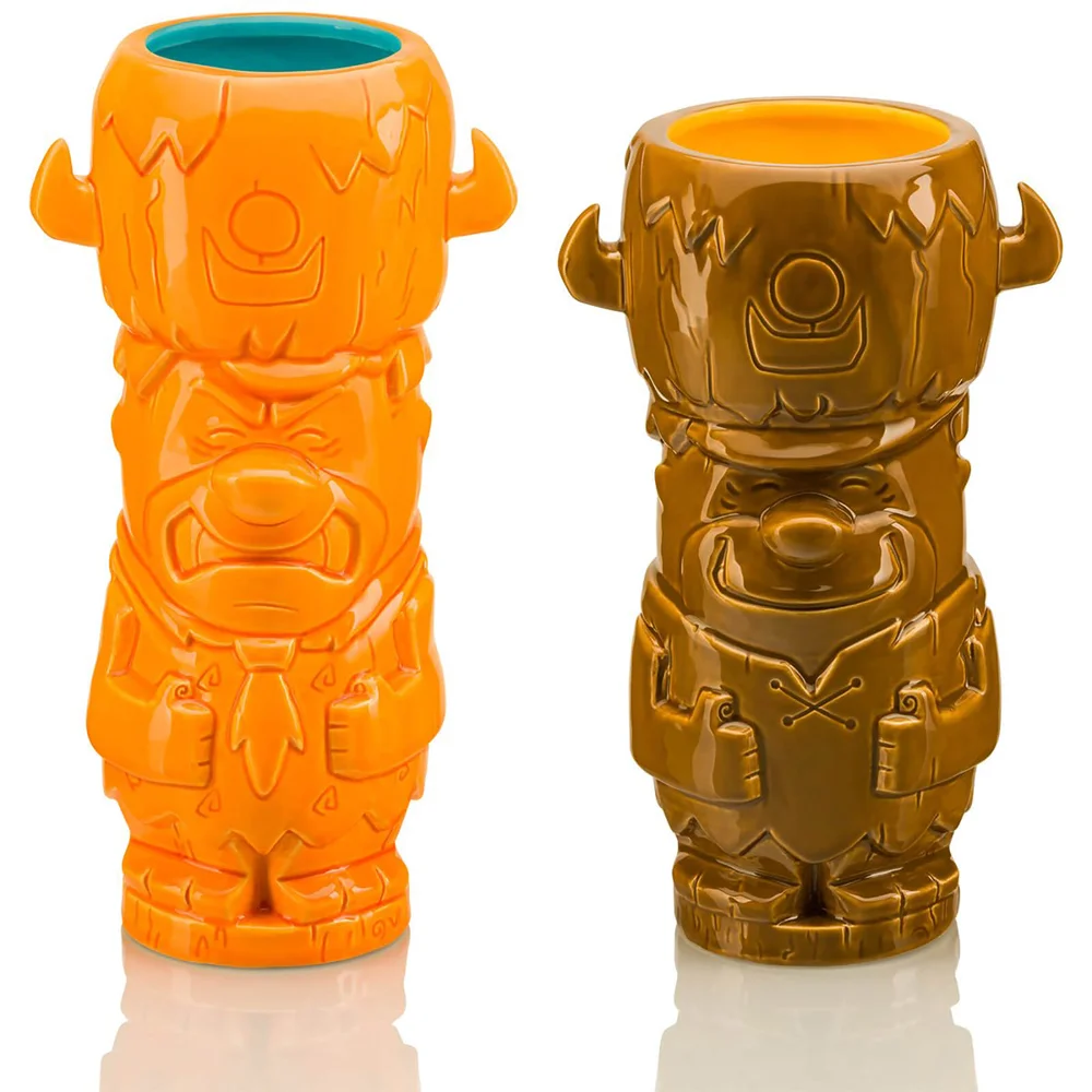 Beeline Creative De Flintstones Fred en Barney Geeki Tikis Mok 2-Pack Afbeelding 1