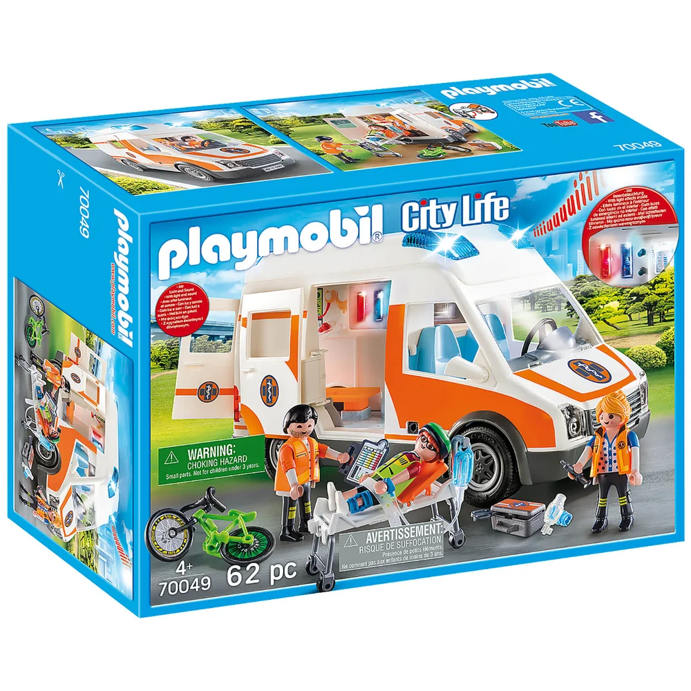 Playmobil City Life Ziekenwagen met licht en geluid (70049) Afbeelding 1