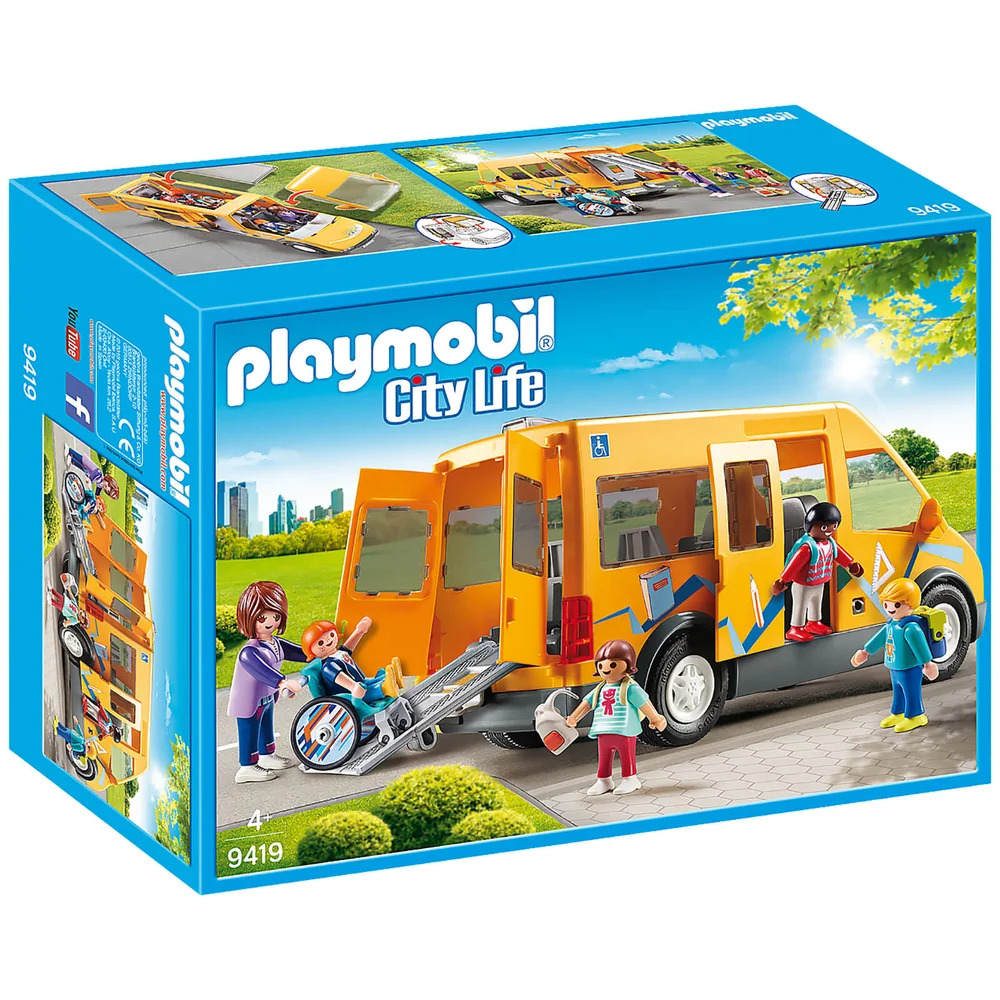 Playmobil City Life Schoolbus met Opvouwbare Hellingbaan (9419) Afbeelding 1