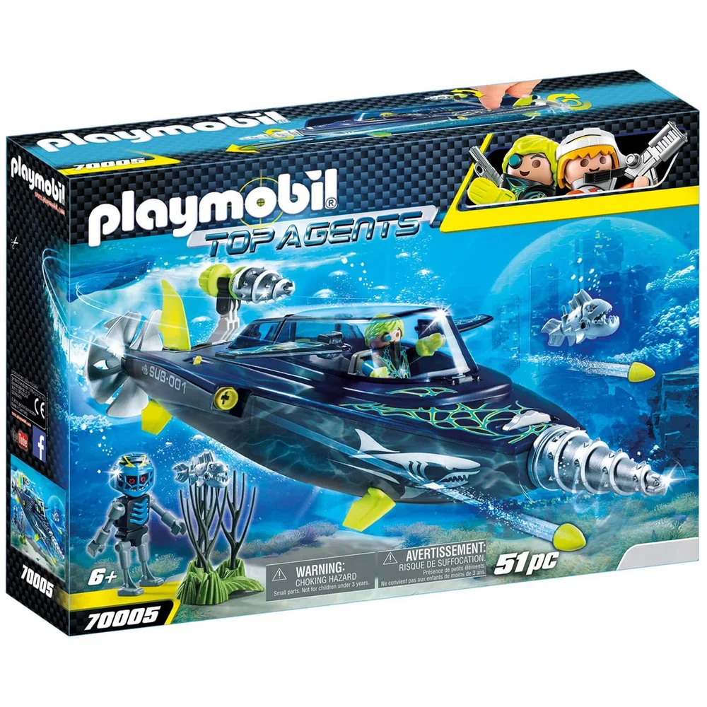 Playmobil Top Agents Team S.H.A.R.K Drill Destroyer (70005) Afbeelding 1