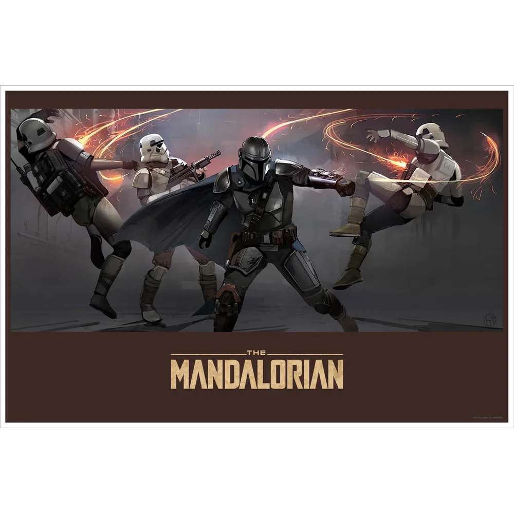Star Wars Mandalorian "Deal With It" Litho door Brian Matyas Afbeelding 1