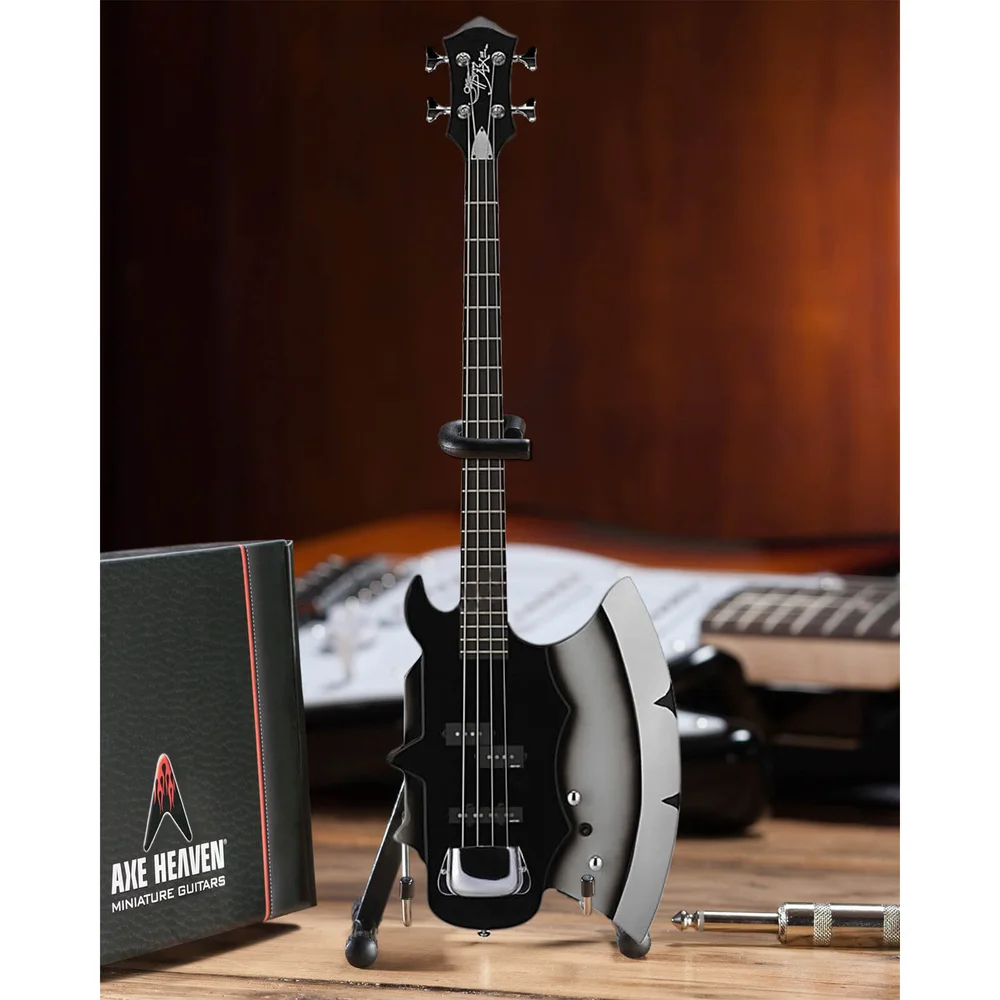 Axe Heaven KISS Gene Simmons Signature Axe Bass Miniature Guitar Replica Afbeelding 1