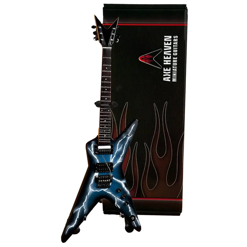 Axe Heaven Pantera Dimebag Darrell Signature Lightning Bolt Miniature Guitar Replica Afbeelding 1