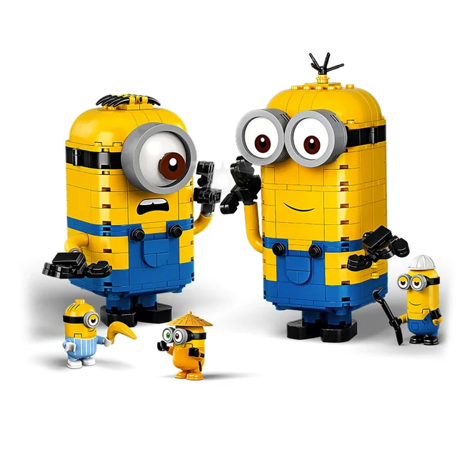 LEGO 75551 Minions Minions Displaymodellen van Stenen met Poppetjes van Stuart, Kevin & Bob voor Kinderen vanaf 8 Jaar