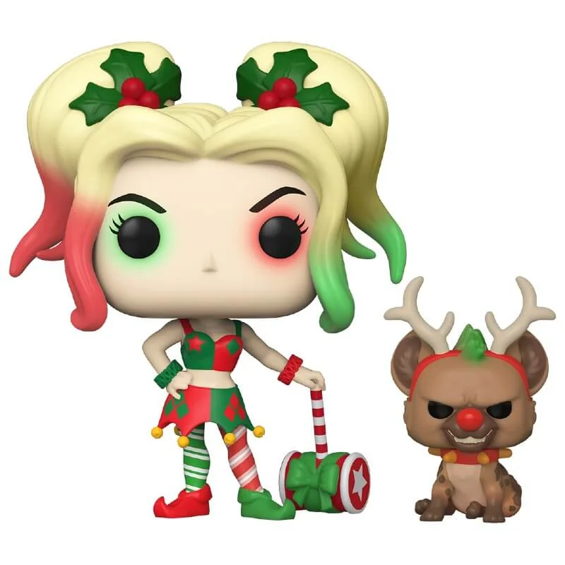 DC Comics Vakantie Harley Quinn Met Helper Pop! Vinylfiguur Afbeelding 1