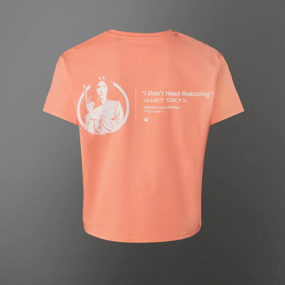 Star Wars Princess Leia Women's Cropped T-Shirt - Coral - XS Afbeelding 1