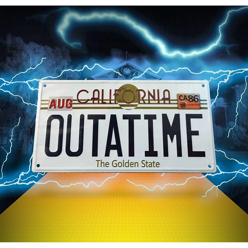 Back to the Future Embossed Metal Sign Afbeelding 1