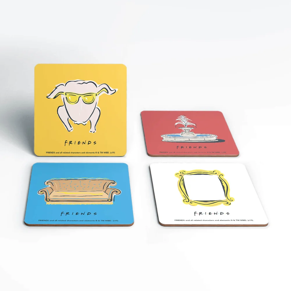 Friends Icons Square Coaster Set Afbeelding 1