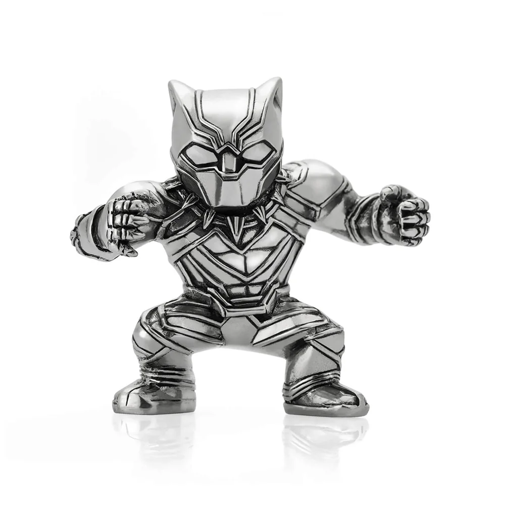Royal Selangor Marvel Zwarte Panter Tinnen Beeldje Afbeelding 1